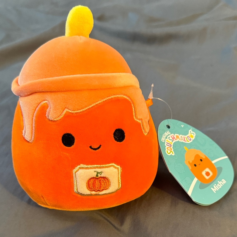 NWT Squishmallows Misha the Pumpkin Candle Fall mini